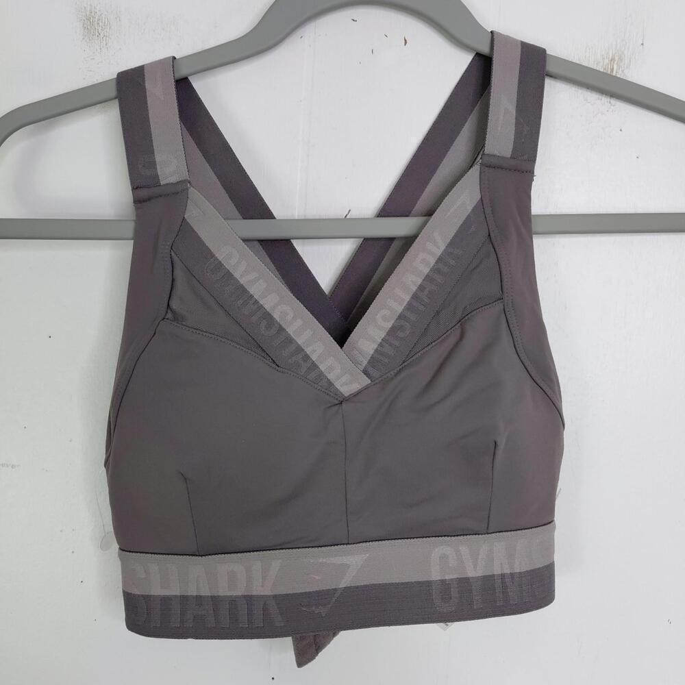 Gym Shark Bra Womens XS Empower Sports Criss Cross Straps Padded Dry Workout